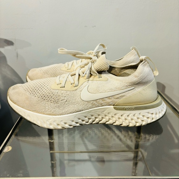 Nike Epic React Flyknit AQ0070 201 Light Cream Women’s Size 10.5 - Picture 7 of 11